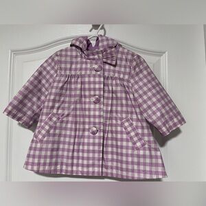 Escada Lavender Checkered Kids Raincoat